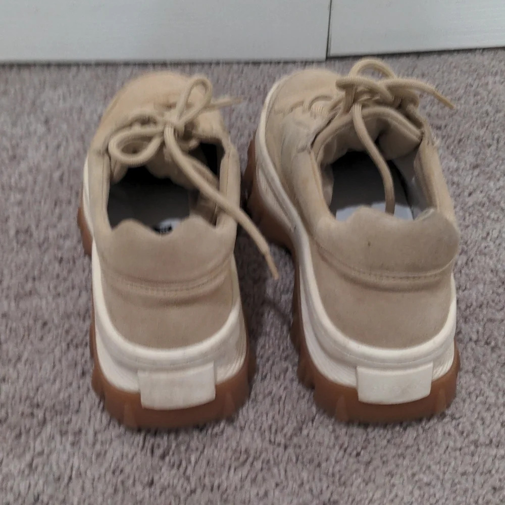 Bronx Jaxstar Trainer Sneaker‎ Tan Suede Platform Sneakers Size 41 - Picture 3 of 11